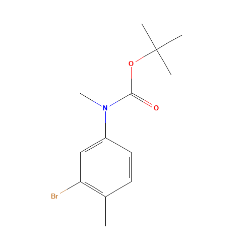 tert-butyl N-(3-bromo-4-methylphenyl)-N-methylcarbamate (CAS: 877064-95-4) - Chemical Structure and Molecular Formula 