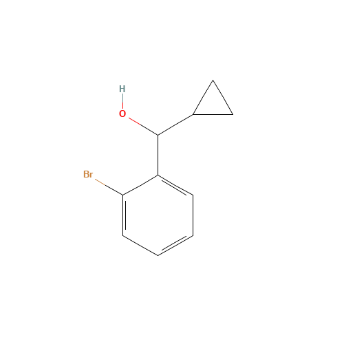 (2-bromophenyl)-cyclopropylmethanol (CAS: 676541-37-0) - Chemical Structure and Molecular Formula 