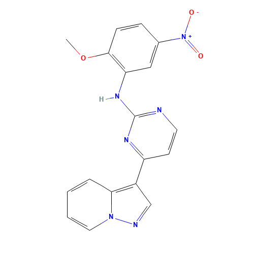 N-(2-methoxy-5-nitrophenyl)-4-pyrazolo[1,5-a]pyridin-3-ylpyrimidin-2-amine (CAS: 1453199-16-0) - Related Chemical Product