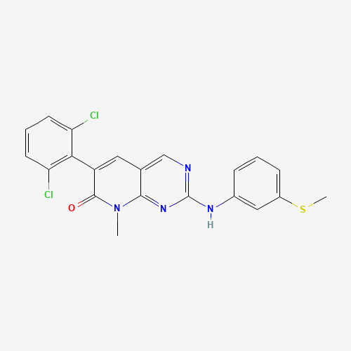 6-(2,6-dichlorophenyl)-8-methyl-2-(3-methylsulfanylanilino)pyrido[2,3-d]pyrimidin-7-one (CAS: 260415-63-2) - Related Chemical Product