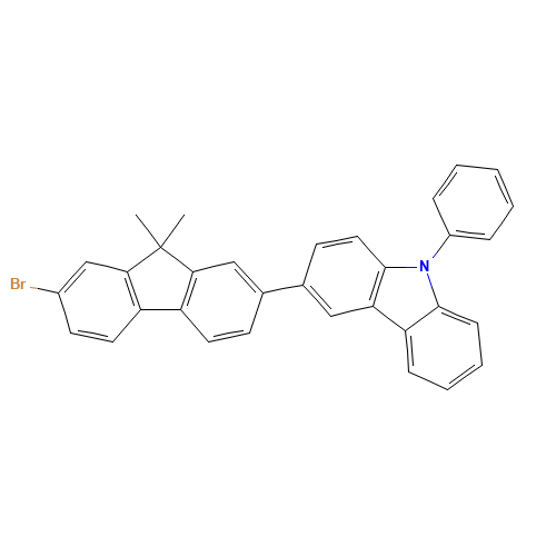 3-(7-bromo-9,9-dimethylfluoren-2-yl)-9-phenylcarbazole (CAS: 1186644-43-8) - Related Chemical Product