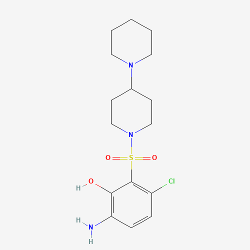 6-amino-3-chloro-2-(4-piperidin-1-ylpiperidin-1-yl)sulfonylphenol (CAS: 444045-59-4) - Related Chemical Product