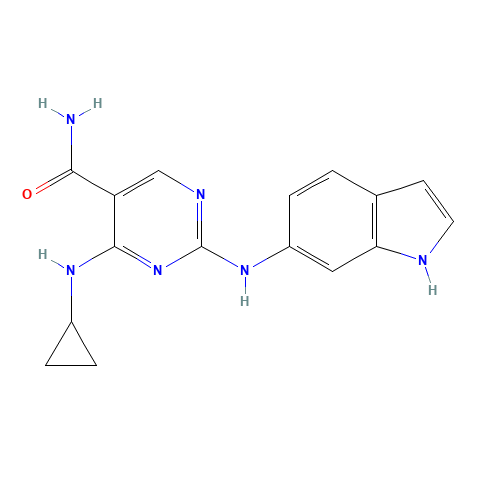 4-(cyclopropylamino)-2-(1H-indol-6-ylamino)pyrimidine-5-carboxamide (CAS: 1198301-65-3) - Related Chemical Product