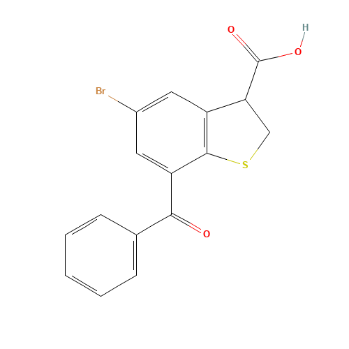 7-benzoyl-5-bromo-2,3-dihydro-1-benzothiophene-3-carboxylic acid (CAS: 93669-94-4) - Related Chemical Product