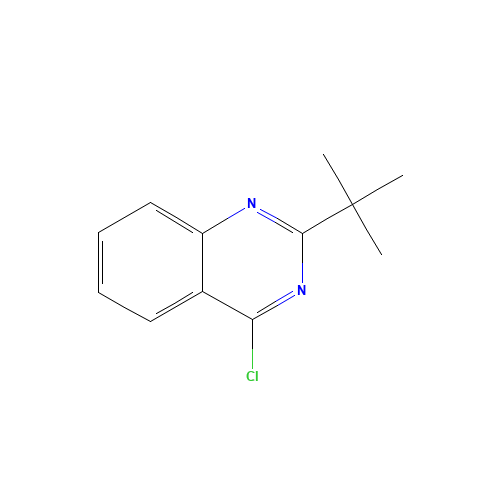 2-tert-butyl-4-chloroquinazoline (CAS: 403612-89-5) - Chemical Structure and Molecular Formula 