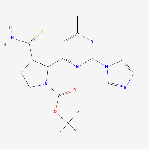 tert-butyl 3-carbamothioyl-2-(2-imidazol-1-yl-6-methylpyrimidin-4-yl)pyrrolidine-1-carboxylate (CAS: 888314-75-8) - Related Chemical Product