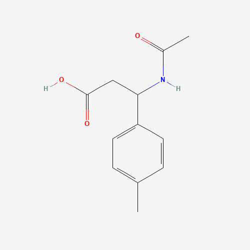 3-acetamido-3-(4-methylphenyl)propanoic acid (CAS: 886363-72-0) - Chemical Structure and Molecular Formula 