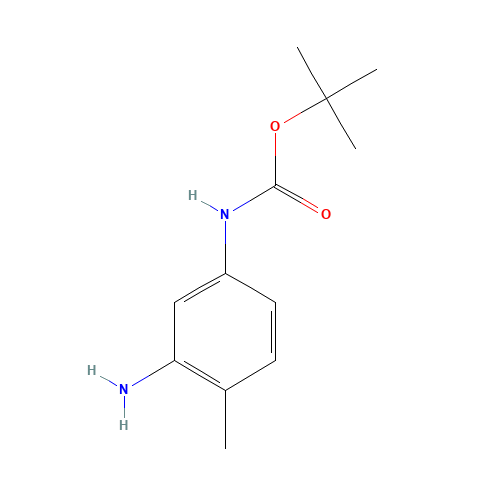 tert-butyl N-(3-amino-4-methylphenyl)carbamate (CAS: 660838-05-1) - Chemical Structure and Molecular Formula 