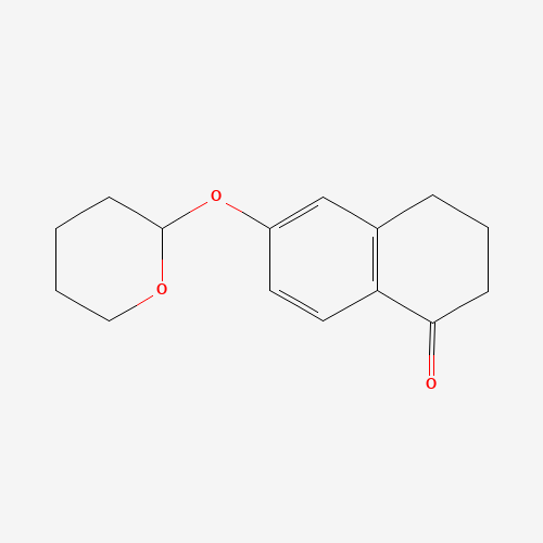 6-(oxan-2-yloxy)-3,4-dihydro-2H-naphthalen-1-one (CAS: 40242-59-9) - Chemical Structure and Molecular Formula 