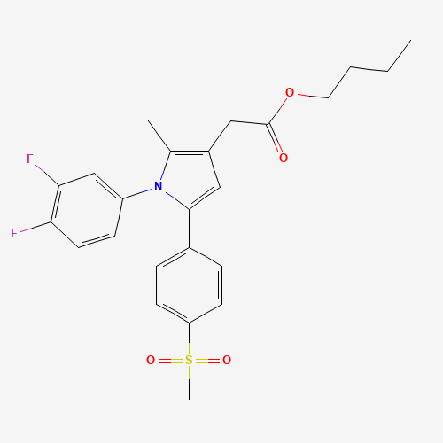 butyl 2-[1-(3,4-difluorophenyl)-2-methyl-5-(4-methylsulfonylphenyl)pyrrol-3-yl]acetate (CAS: 1005451-42-2) - Related Chemical Product