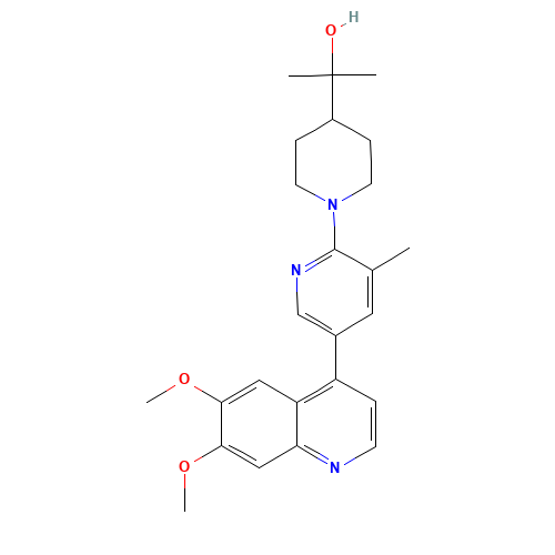 2-[1-[5-(6,7-dimethoxyquinolin-4-yl)-3-methylpyridin-2-yl]piperidin-4-yl]propan-2-ol (CAS: 1119717-41-7) - Related Chemical Product