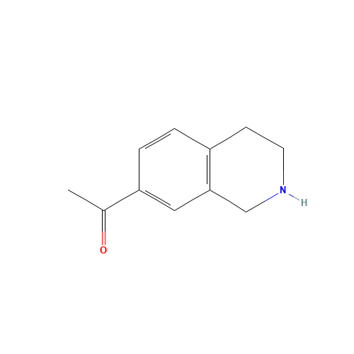 1-(1,2,3,4-tetrahydroisoquinolin-7-yl)ethanone (CAS: 82771-59-3) - Chemical Structure and Molecular Formula 