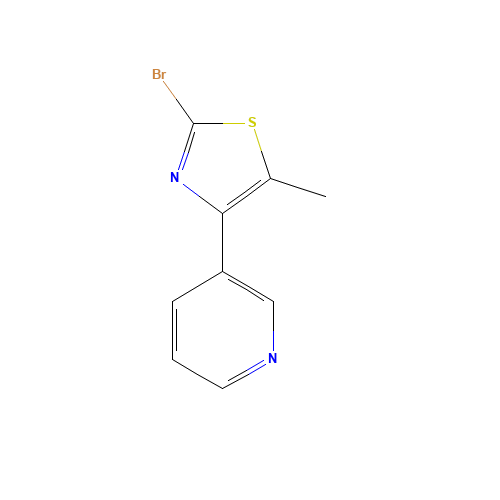 2-bromo-5-methyl-4-pyridin-3-yl-1,3-thiazole (CAS: 886370-98-5) - Related Chemical Product