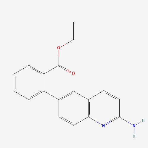 ethyl 2-(2-aminoquinolin-6-yl)benzoate (CAS: 1309365-78-3) - Chemical Structure and Molecular Formula 