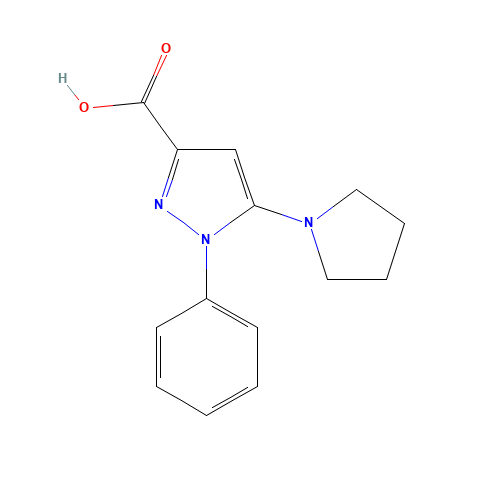 1-phenyl-5-pyrrolidin-1-ylpyrazole-3-carboxylic acid (CAS: 1391944-27-6) - Related Chemical Product