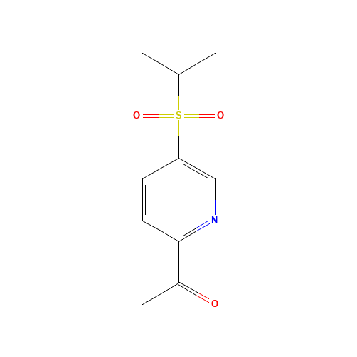 1-(5-propan-2-ylsulfonylpyridin-2-yl)ethanone (CAS: 1245649-61-9) - Chemical Structure and Molecular Formula 