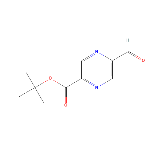 tert-butyl 5-formylpyrazine-2-carboxylate (CAS: 1174321-08-4) - Chemical Structure and Molecular Formula 