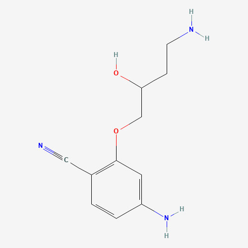 4-amino-2-(4-amino-2-hydroxybutoxy)benzonitrile (CAS: 1356010-19-9) - Chemical Structure and Molecular Formula 