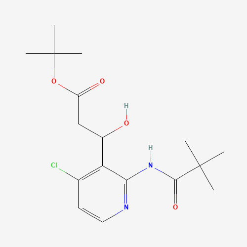 tert-butyl 3-[4-chloro-2-(2,2-dimethylpropanoylamino)pyridin-3-yl]-3-hydroxypropanoate (CAS: 749925-47-1) - Related Chemical Product