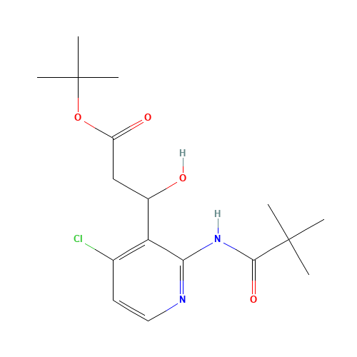 tert-butyl 3-[4-chloro-2-(2,2-dimethylpropanoylamino)pyridin-3-yl]-3-hydroxypropanoate (CAS: 749925-47-1) - Related Chemical Product