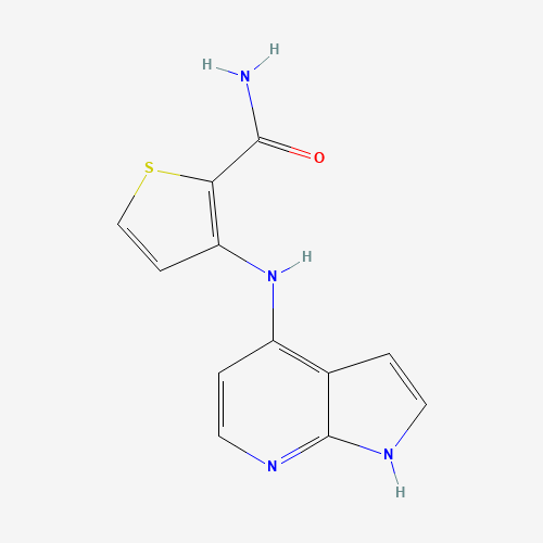 3-(1H-pyrrolo[2,3-b]pyridin-4-ylamino)thiophene-2-carboxamide (CAS: 1265225-65-7) - Chemical Structure and Molecular Formula 