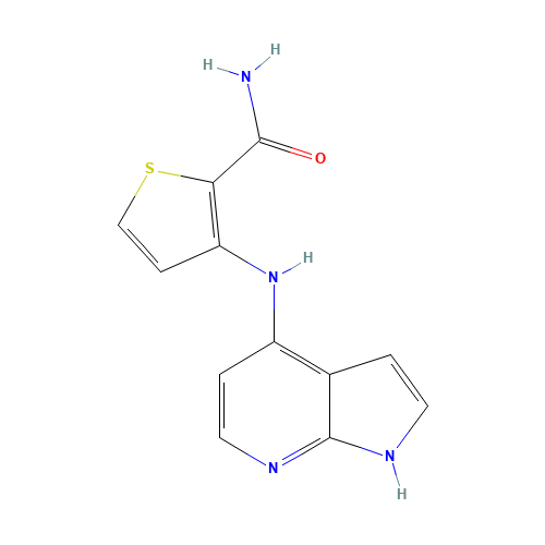 3-(1H-pyrrolo[2,3-b]pyridin-4-ylamino)thiophene-2-carboxamide (CAS: 1265225-65-7) - Chemical Structure and Molecular Formula 