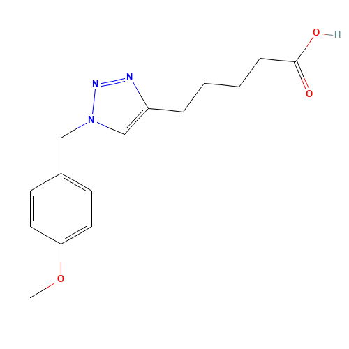5-[1-[(4-methoxyphenyl)methyl]triazol-4-yl]pentanoic acid (CAS: 1613513-20-4) - Related Chemical Product