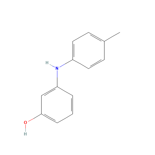 3-(4-methylanilino)phenol (CAS: 61537-49-3) - Chemical Structure and Molecular Formula 