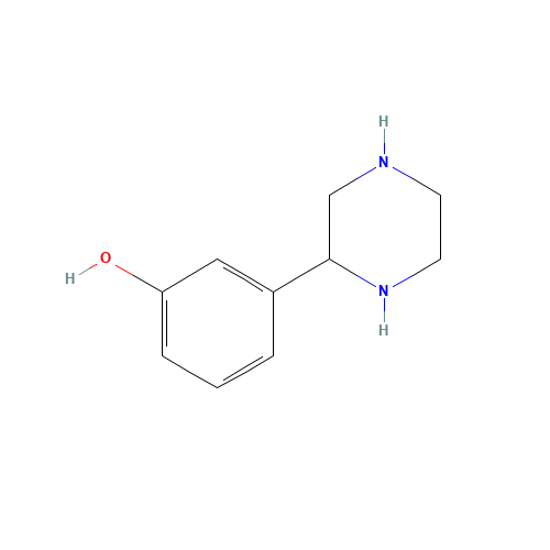 3-piperazin-2-ylphenol (CAS: 773795-54-3) - Chemical Structure and Molecular Formula 