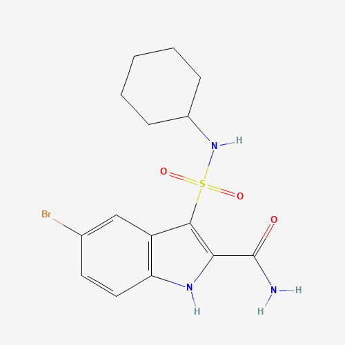 5-bromo-3-(cyclohexylsulfamoyl)-1H-indole-2-carboxamide (CAS: 918494-69-6) - Related Chemical Product
