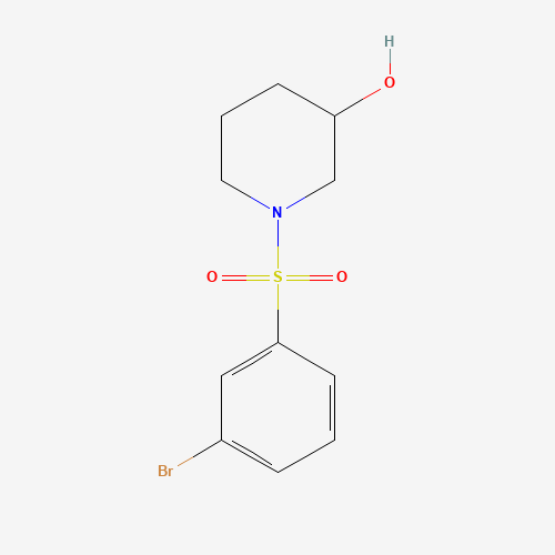 1-(3-bromophenyl)sulfonylpiperidin-3-ol (CAS: 1153348-68-5) - Chemical Structure and Molecular Formula 