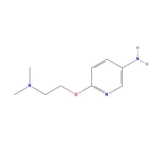6-[2-(dimethylamino)ethoxy]pyridin-3-amine (CAS: 884341-06-4) - Chemical Structure and Molecular Formula 