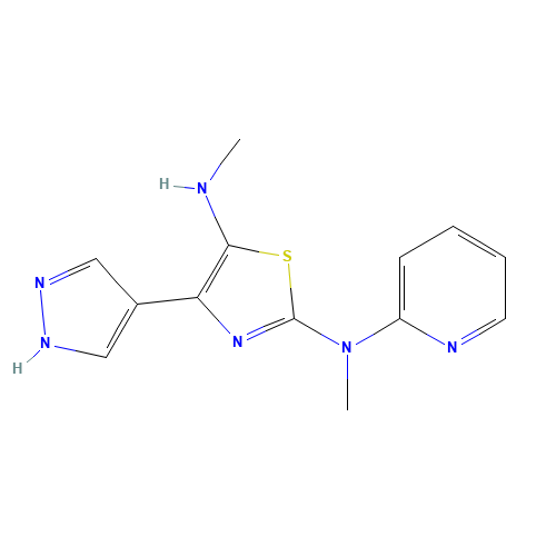 2-N,5-N-dimethyl-4-(1H-pyrazol-4-yl)-2-N-pyridin-2-yl-1,3-thiazole-2,5-diamine (CAS: 1235312-63-6) - Related Chemical Product