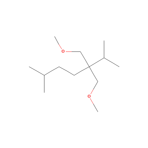3,3-bis(methoxymethyl)-2,6-dimethylheptane (CAS: 129228-11-1) - Chemical Structure and Molecular Formula 