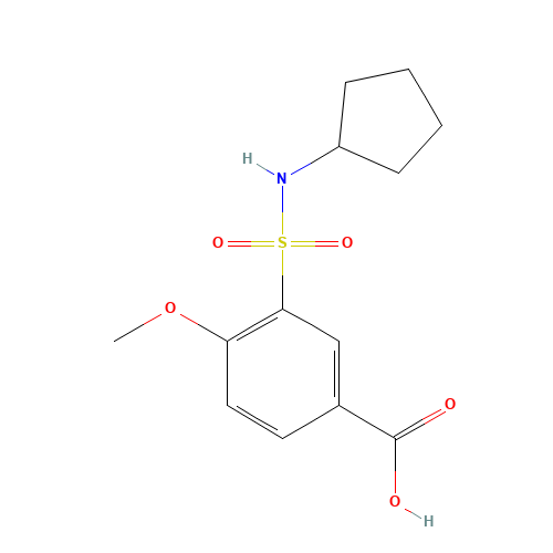 3-(cyclopentylsulfamoyl)-4-methoxybenzoic acid (CAS: 735305-59-6) - Related Chemical Product