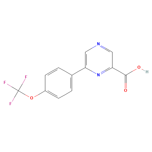 6-[4-(trifluoromethoxy)phenyl]pyrazine-2-carboxylic acid (CAS: 1258269-13-4) - Related Chemical Product