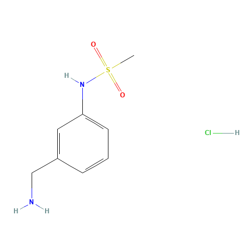 N-[3-(aminomethyl)phenyl]methanesulfonamide;hydrochloride (CAS: 238428-26-7) - Chemical Structure and Molecular Formula 