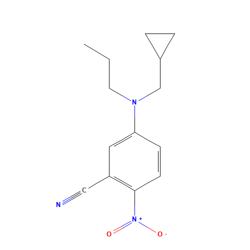 5-[cyclopropylmethyl(propyl)amino]-2-nitrobenzonitrile (CAS: 821776-53-8) - Related Chemical Product