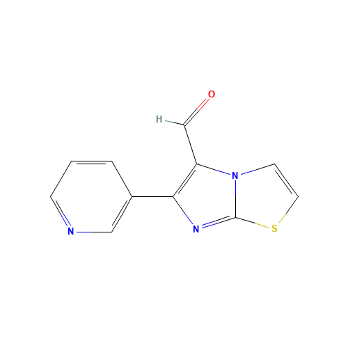 6-pyridin-3-ylimidazo[2,1-b][1,3]thiazole-5-carbaldehyde (CAS: 139359-79-8) - Chemical Structure and Molecular Formula 