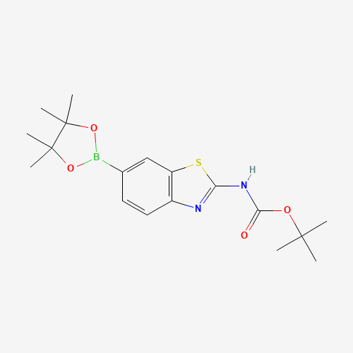 tert-butyl N-[6-(4,4,5,5-tetramethyl-1,3,2-dioxaborolan-2-yl)-1,3-benzothiazol-2-yl]carbamate (CAS: 1244059-50-4) - Related Chemical Product