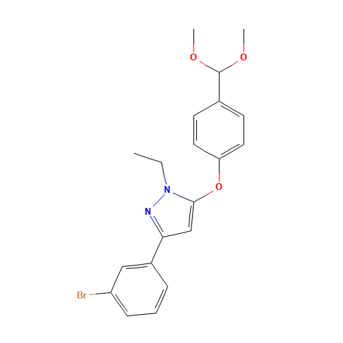 3-(3-bromophenyl)-5-[4-(dimethoxymethyl)phenoxy]-1-ethylpyrazole (CAS: 1289203-73-1) - Related Chemical Product