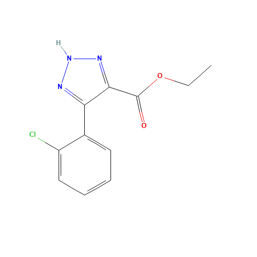 ethyl 5-(2-chlorophenyl)-2H-triazole-4-carboxylate (CAS: 51719-76-7) - Chemical Structure and Molecular Formula 