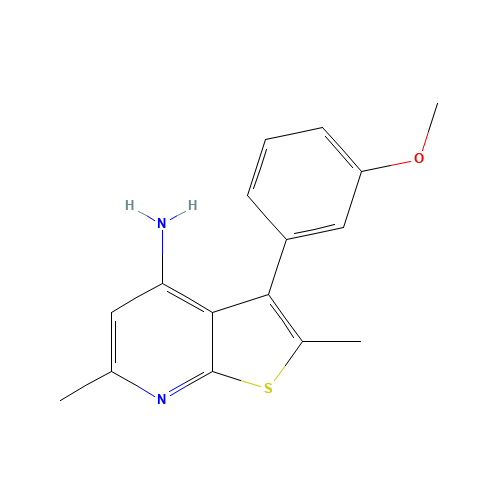 3-(3-methoxyphenyl)-2,6-dimethylthieno[2,3-b]pyridin-4-amine (CAS: 1312594-09-4) - Related Chemical Product
