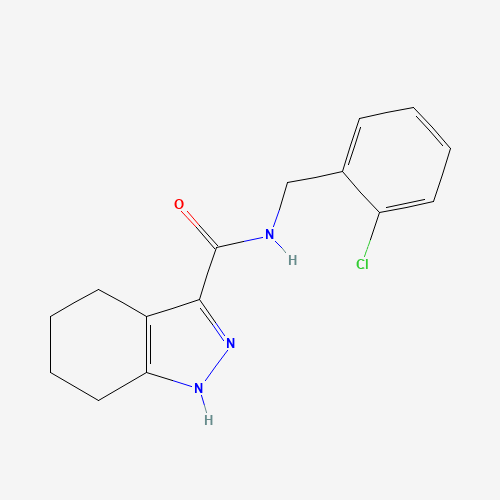 N-[(2-chlorophenyl)methyl]-4,5,6,7-tetrahydro-1H-indazole-3-carboxamide (CAS: 1206726-45-5) - Chemical Structure and Molecular Formula 