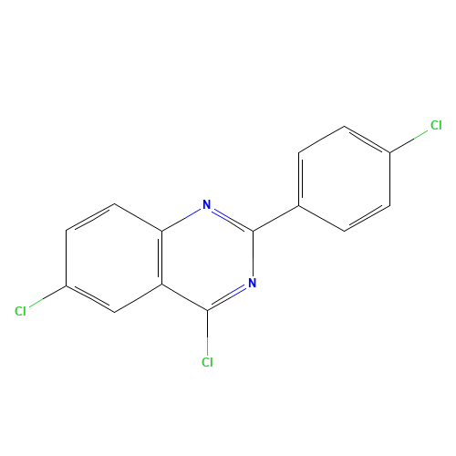 4,6-dichloro-2-(4-chlorophenyl)quinazoline (CAS: 144924-32-3) - Chemical Structure and Molecular Formula 