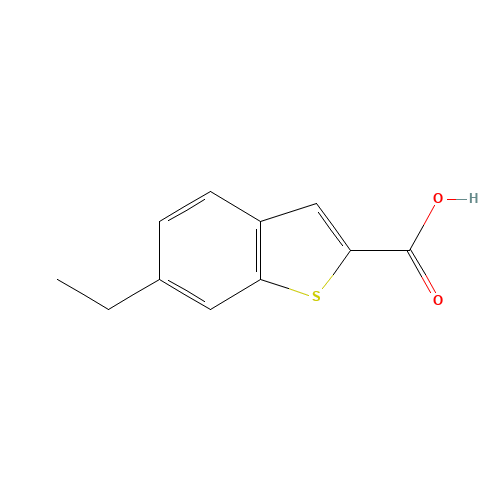 6-ethyl-1-benzothiophene-2-carboxylic acid (CAS: 842136-68-9) - Chemical Structure and Molecular Formula 
