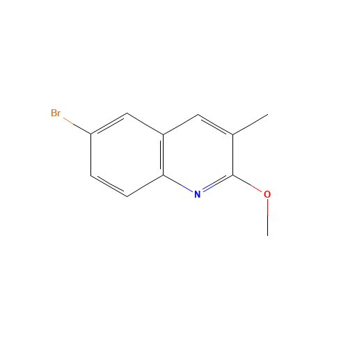 6-bromo-2-methoxy-3-methylquinoline (CAS: 854524-01-9) - Chemical Structure and Molecular Formula 