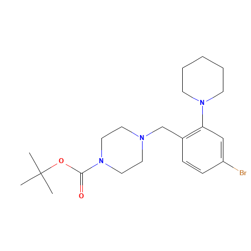 tert-butyl 4-[(4-bromo-2-piperidin-1-ylphenyl)methyl]piperazine-1-carboxylate (CAS: 1446818-78-5) - Related Chemical Product