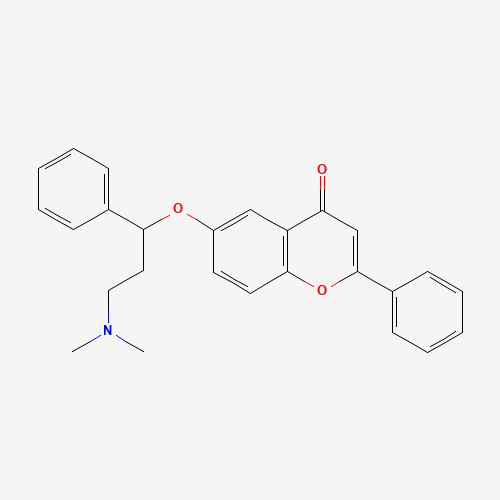 6-[3-(dimethylamino)-1-phenylpropoxy]-2-phenylchromen-4-one (CAS: 79130-64-6) - Related Chemical Product