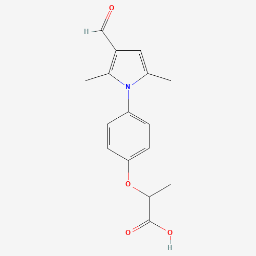 2-[4-(3-formyl-2,5-dimethylpyrrol-1-yl)phenoxy]propanoic acid (CAS: 812642-70-9) - Related Chemical Product